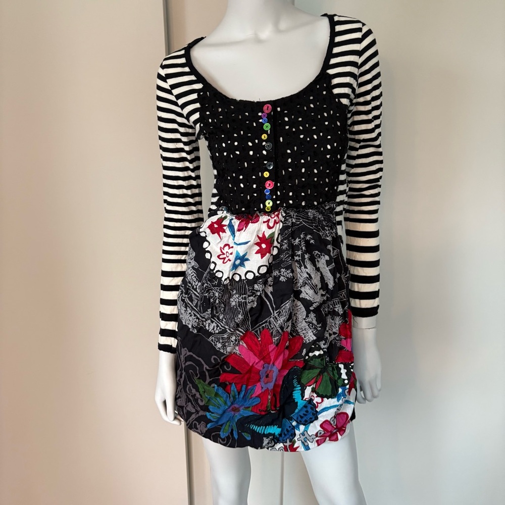 Desigual Striped Mini Dress - Picture 2 of 7